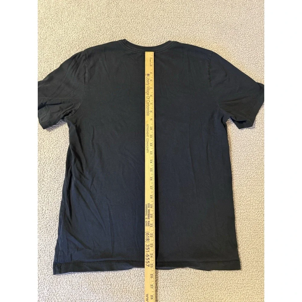 Air Jordan Stretch Tee Men's Sz Med Short Sleeve Spell Out Logo Black Crew Neck